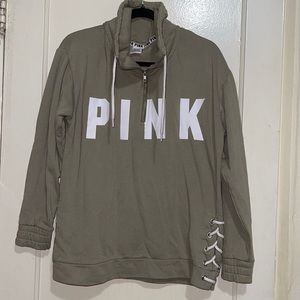 VS Pink turtleneck sweater with quarter zipper